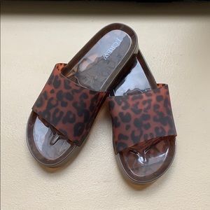 J. Crew Leopard Pool Slides 🐆